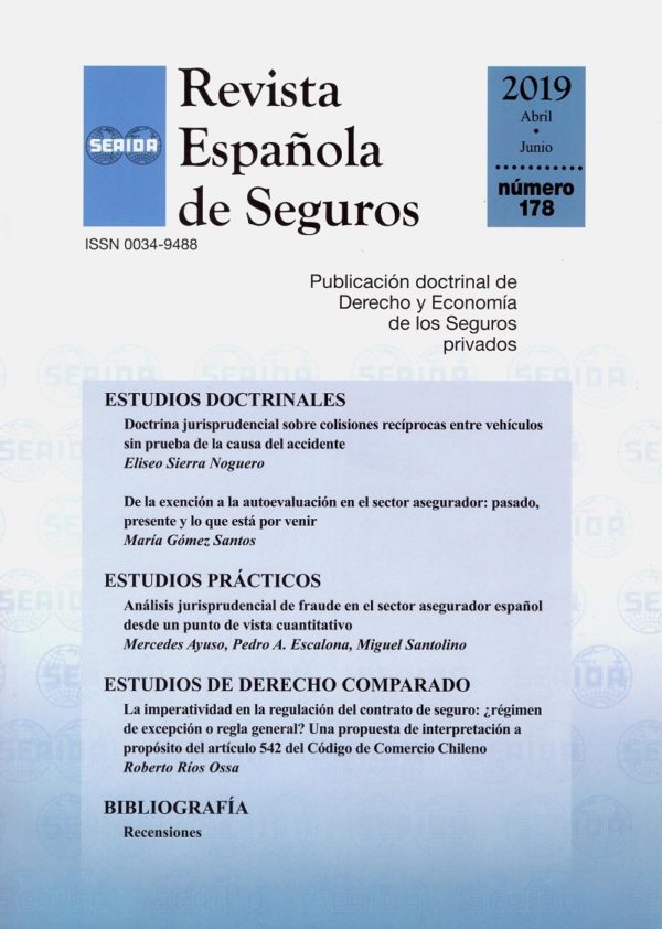 Revista Española de Seguros, Nº 178, Abril-Junio 2019 -0