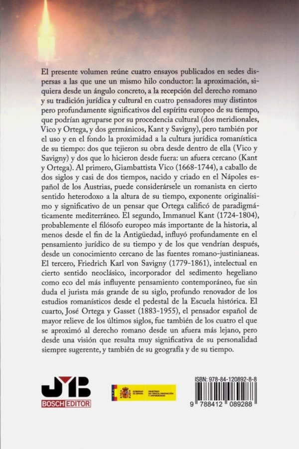 Cuadrivio. Filosofía europea y derecho romano: Vico, Kant, Savigny, Ortega-44066