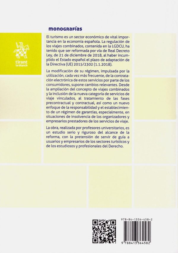 Nuevo régimen de los viajes combinados y servicios de viaje vinculados en el derecho español-43796