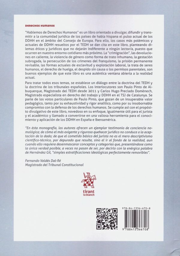 Hablemos de Derechos Humanos. La doctrina del TEDH y su aplicación en España desde los votos particulares del Juez Paulo Pinto de Alburquerque-44460