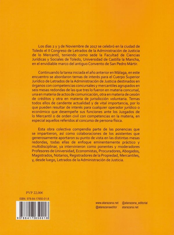 Ponencias del II Congreso Nacional de letrados de la administración de juticia de juzgados de lo mercantil. Toledo 2017-43995