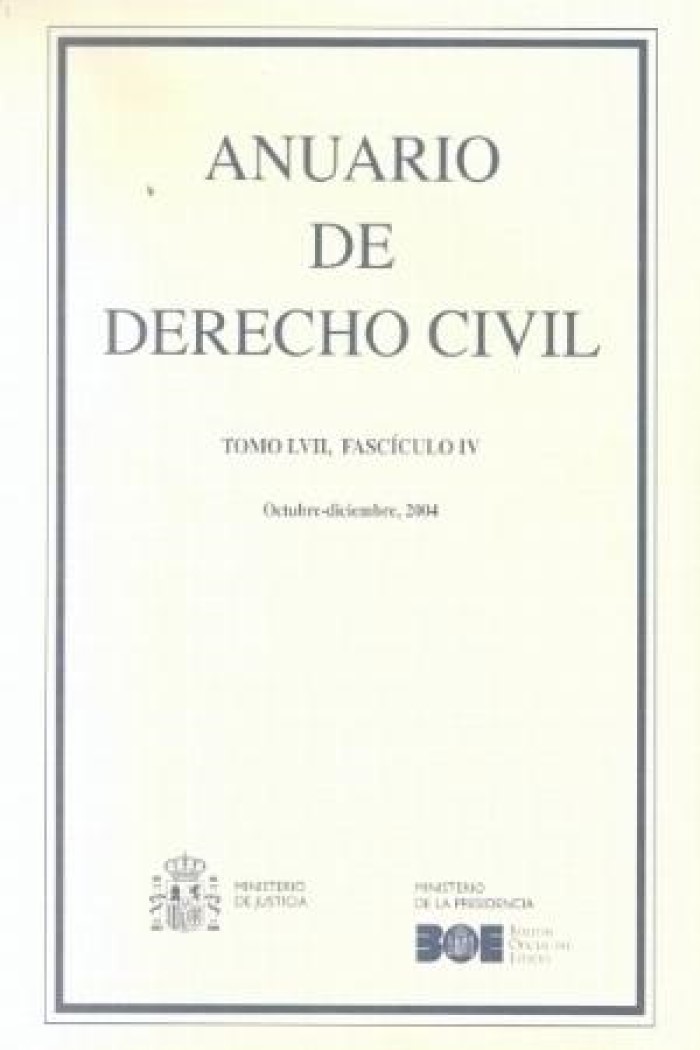 Anuario de Derecho Civil, 57/04. Octubre- Diciembre 2004-0