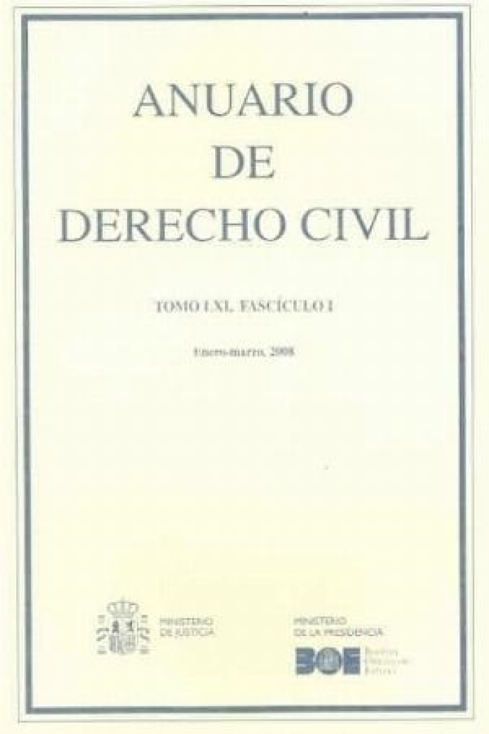 Anuario de Derecho Civil, 61/01. Enero-Marzo. 2008-0