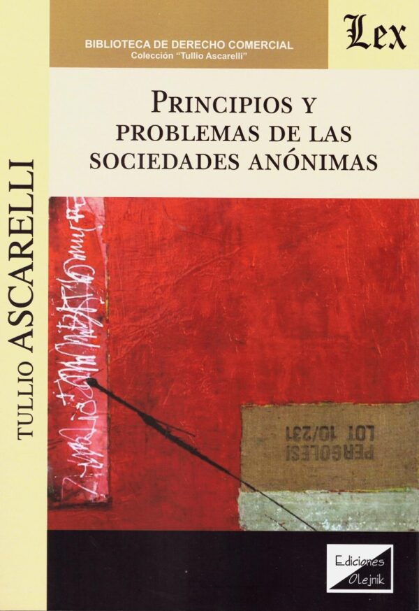 Principios y problemas de las sociedades anónimas -0