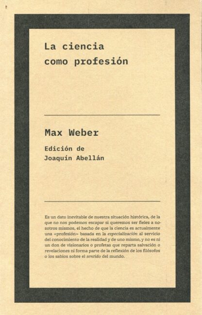 Ciencia como profesión