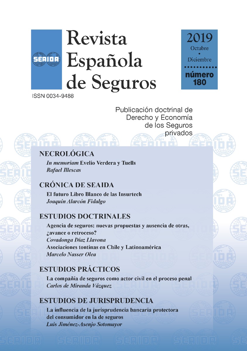 Revista Española de Seguros, Nº 180. Octubre-Diciembre 2019-0