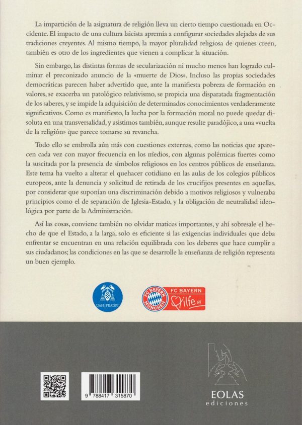 Trascendencia de la lucha por la enseñanza religiosa en la escuela. Con algunos rasgos básicos de la realidad alemana-46666