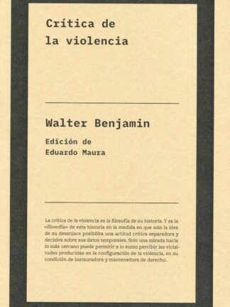 Crítica de la violencia