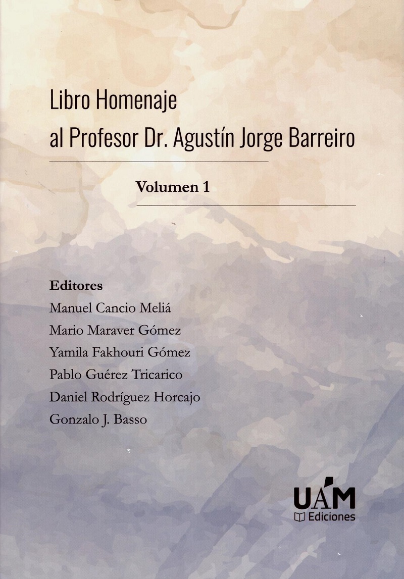 Libro Homenaje al Profesor Dr. Agustín Jorge Barreiro. 2 Vols. -0