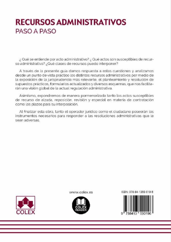 Recursos administrativos. Paso a paso. Análisis práctico de los recursos administrativos en todos los supuestos. Con Formularios.-47723