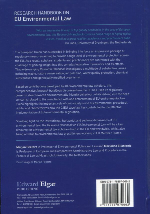 Research Handbook EU Environmental Law 9781788970662