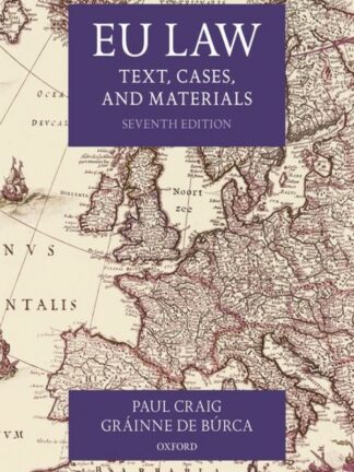 EU Law. Text, Cases, and Materials