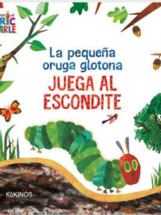 Pequeña oruga glotona juega al escondite