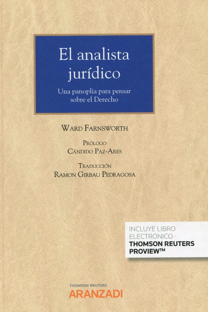 El analista jurídico. Una panoplia para pensar sobre el Derecho -0