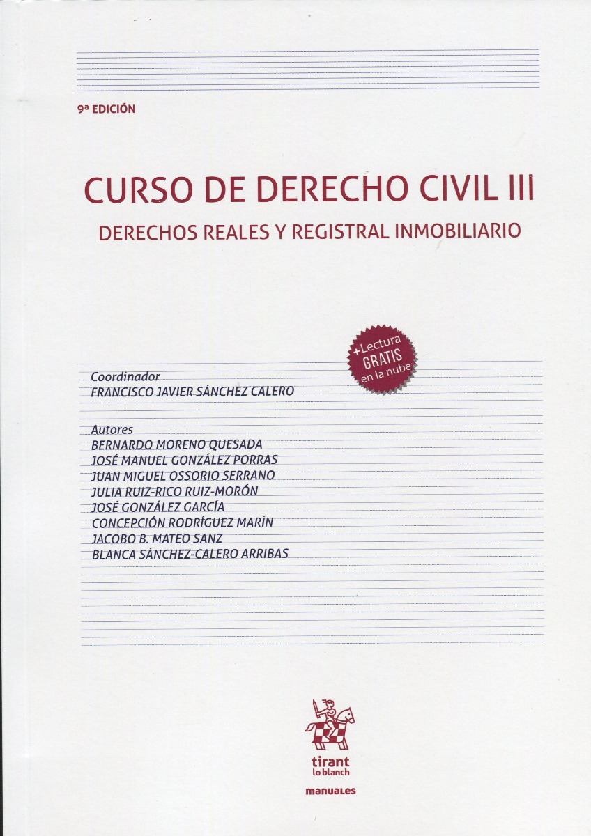 Curso de derecho civil, III 2020. Derechos reales y registral inmobiliario-0
