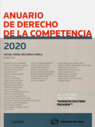 Anuario de derecho de la competencia 2020