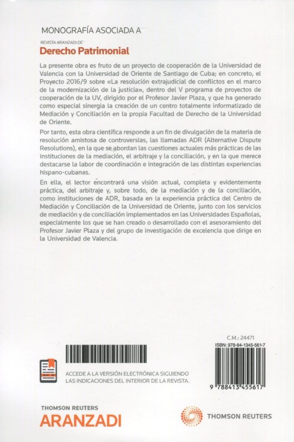 Resolución extrajudicial de conflictos en España y Cuba. El modelo de la Universidad de Oriente-55976