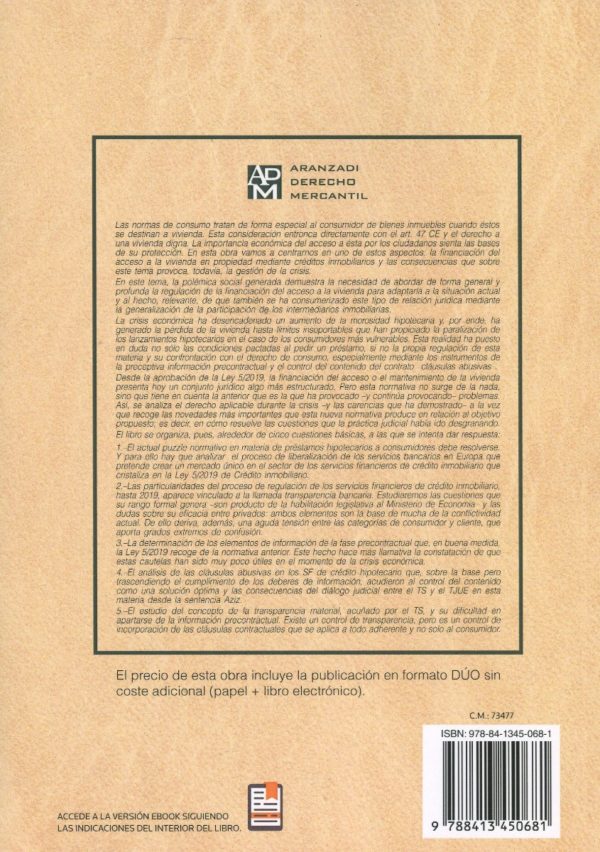 Contratos de crédito inmobiliario: control de transparencia vs control de abusividad. -56631