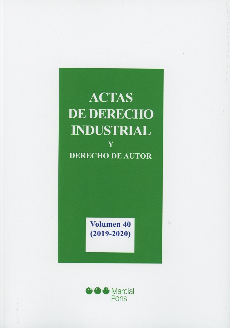 Actas de Derecho Industrial y Derecho de autor, 40. 2019-2020 -0