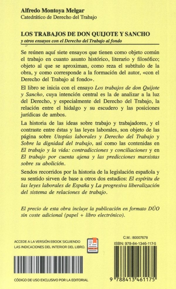 Trabajos de Don Quijote y Sancho y otros ensayos con el derecho del trabajo al fondo-57099