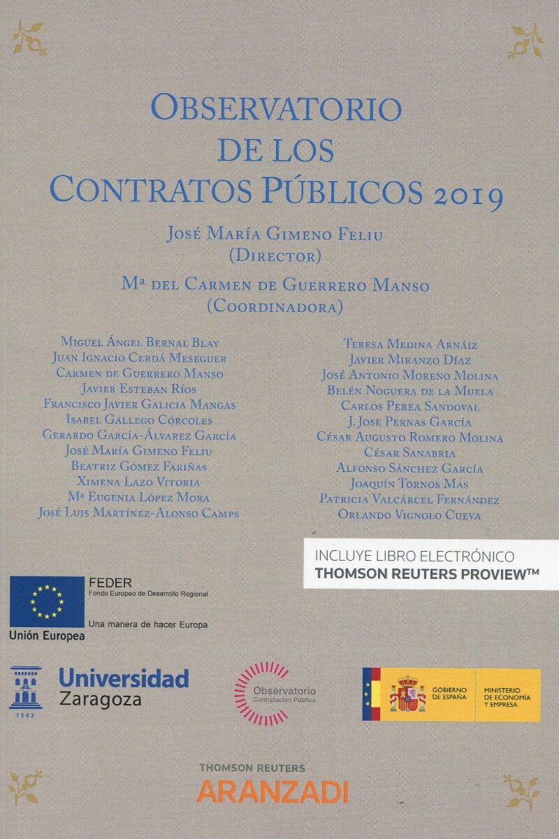 Observatorio de los contratos públicos 2019 -0