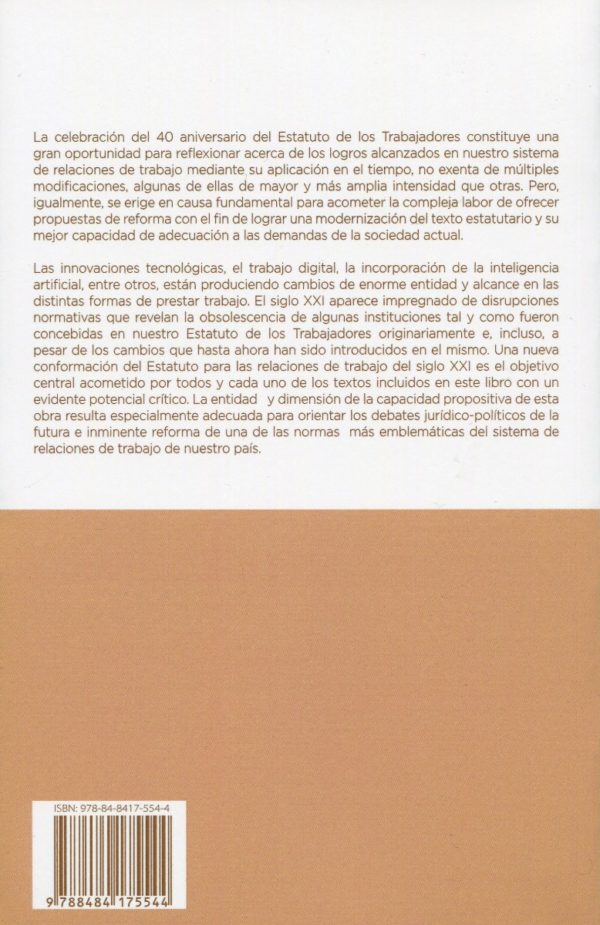 Estatuto de los Trabajadores 40 años después. XXX Congreso Anual de la Asociación Española de Derecho del Trabajo y de la Seguridad Social-58744