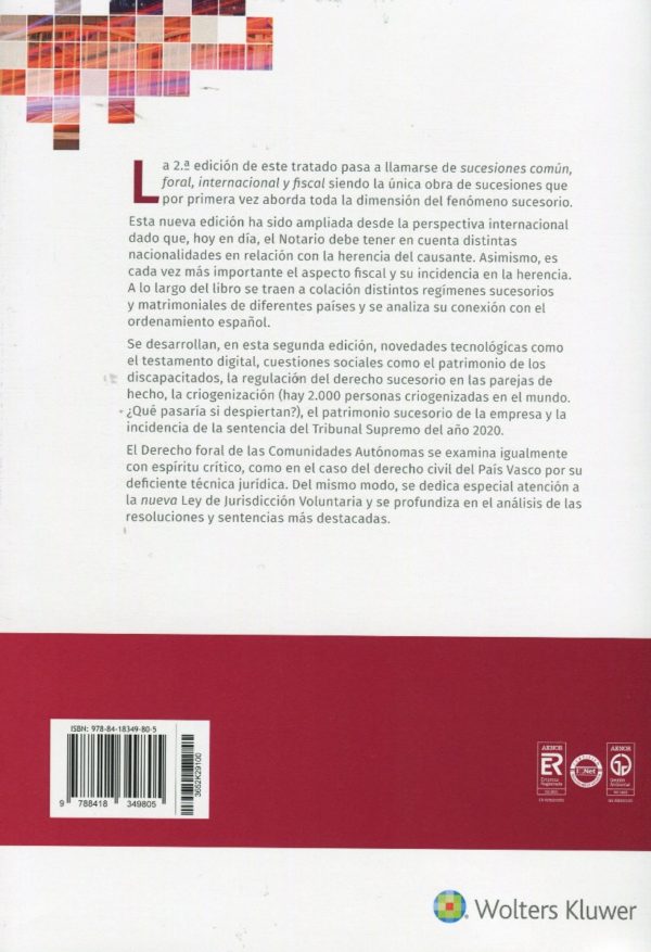 Tratado de derecho de sucesiones 2020. 2 vols. Común, foral, internacional y fiscal (Ab ovo usque ad mala)-57036