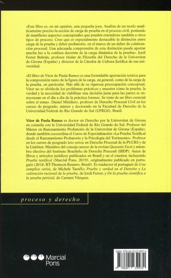 Carga de la prueba en el proceso civil. De la carga al deber de probar-57130