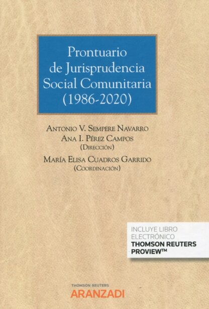 Prontuario de jurisprudencia social comunitaria (1986-2020)