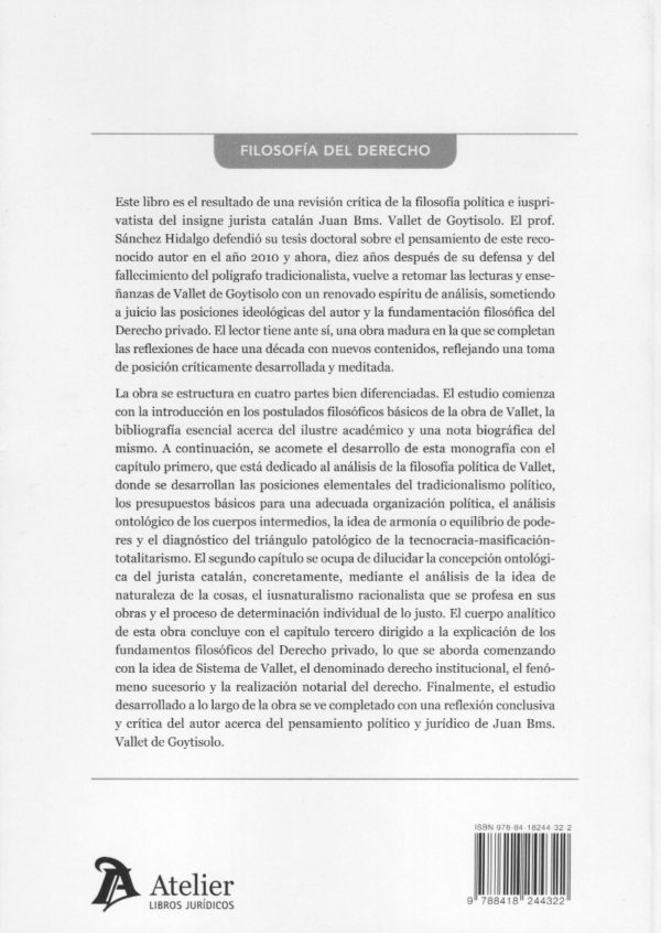 Tradicionalismo político y filosofía del derecho privado en Juan Berchmans Vallet de Goytisolo-58787