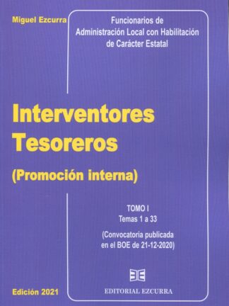 Interventores tesoreros (Promoción interna) 2 Tomos 2021