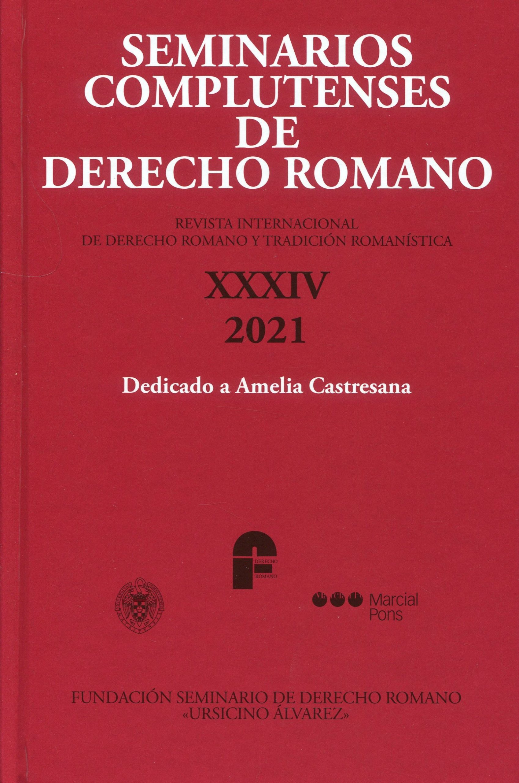 Seminarios complutenses de Derecho romano XXXIX/20219772120357673