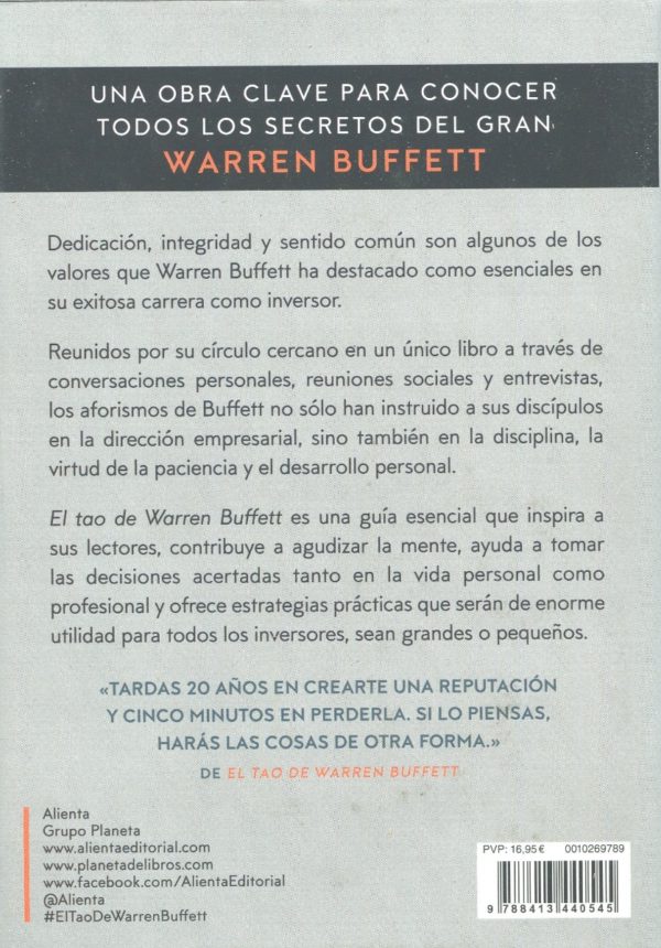 El tao de Warren Buffett. La sabiduría de un genio -57874
