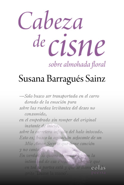 Cabeza de cisne. Sobre almohada floral