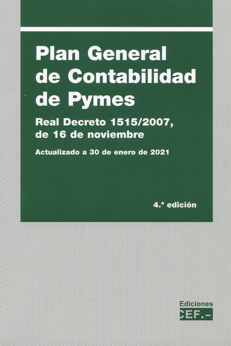 Plan general de contabilidad de PYMES 2021 Real Decreto 1515/2007, de 16 de noviembre-0