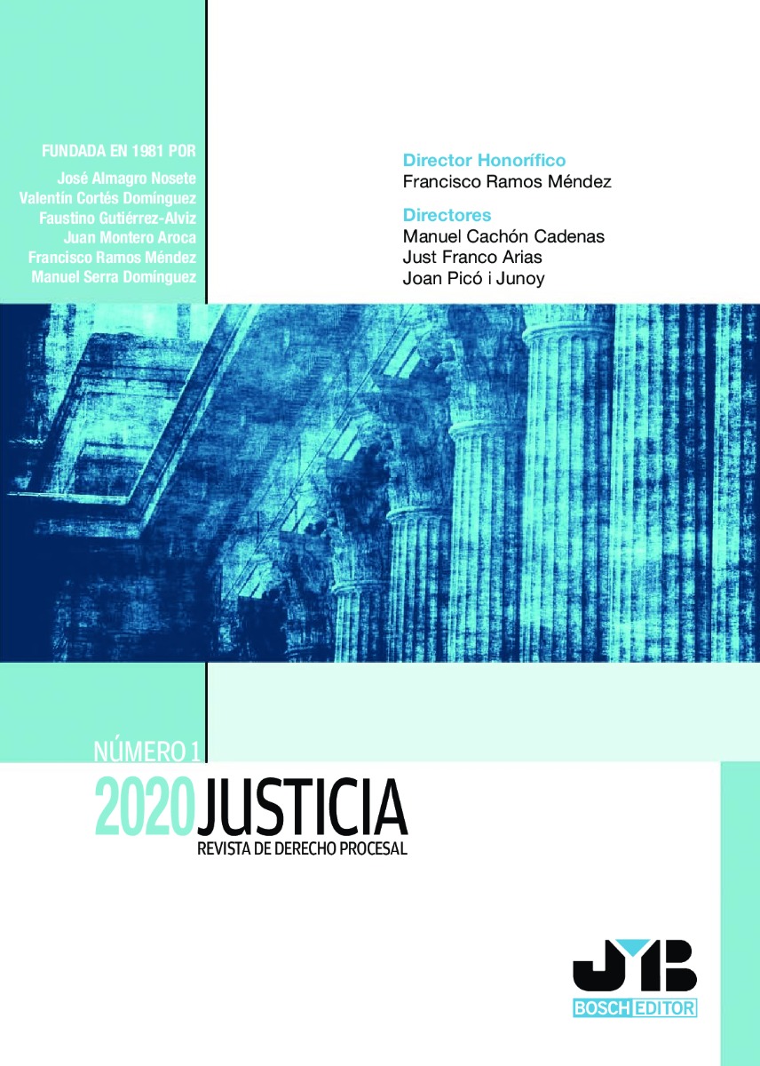 Justicia Nº 1 ( 2020 ) Revista Derecho Procesal -0
