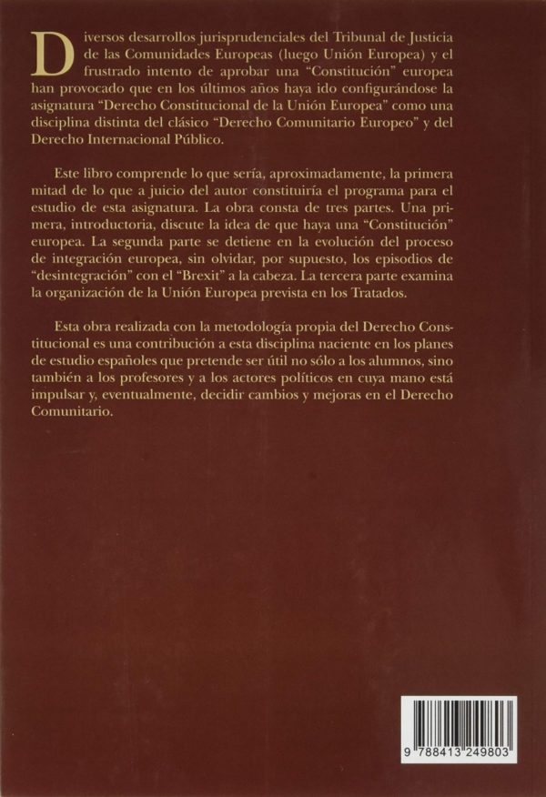 Derecho Constitucional de la Unión Europea -60941