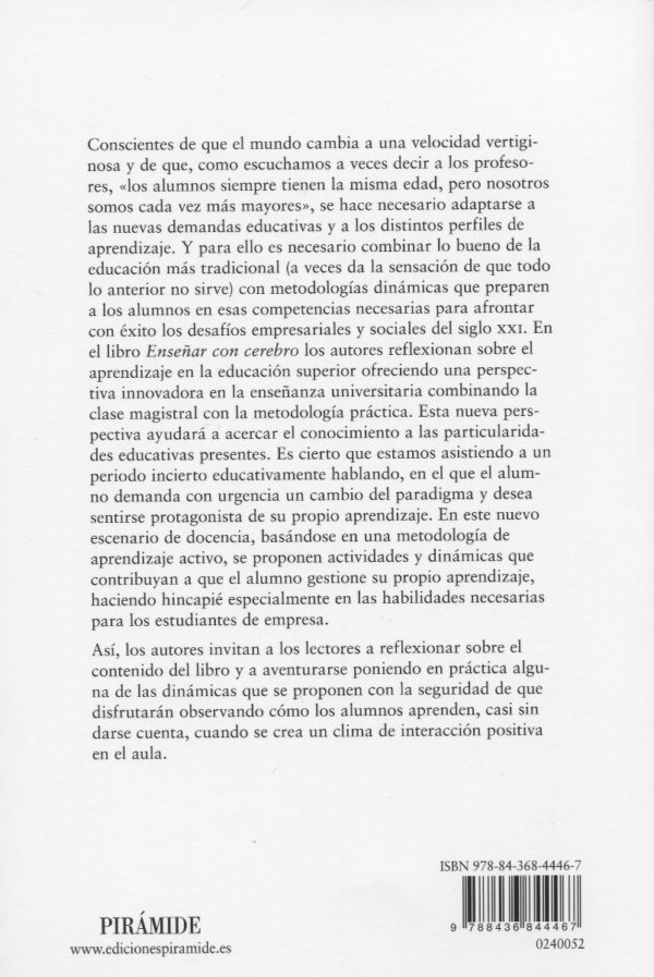 Enseñar con cerebro. Metodologías activas para la enseñanza en el ámbito empresarial-61867