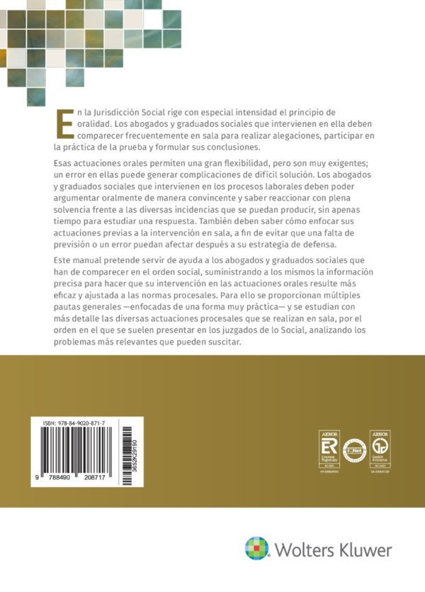 Manual de actuaciones en sala. Técnicas prácticas del proceso laboral -61740