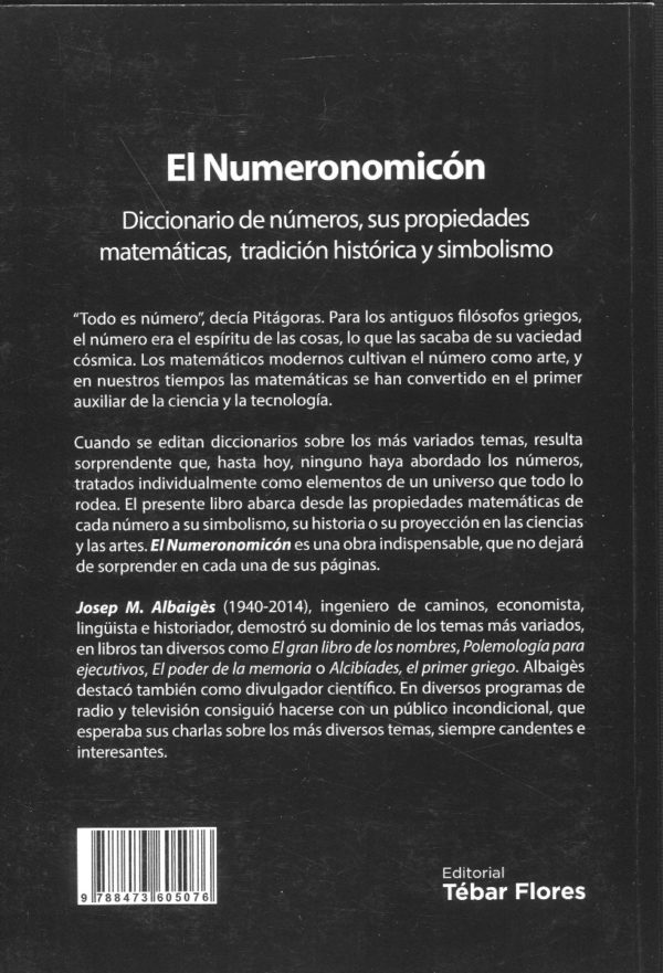 Numeronomicón. Diccionario de números, sus propiedades matemáticas, tradición histórica y simbolismo-62600