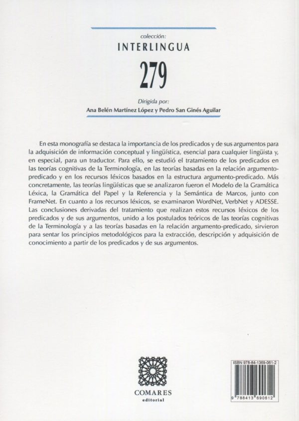 Adquisición de información conceptual y lingüistica a través de los predicados y sus argumentos-63583