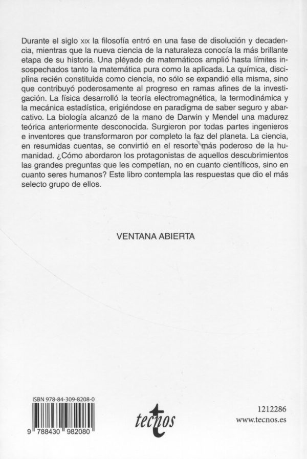 Cosmovisión de los grandes científicos del siglo XIX. Convicciones éticas, políticas, filosóficas o religiosas de los protagonistas del siglo de la ciencia.-63779