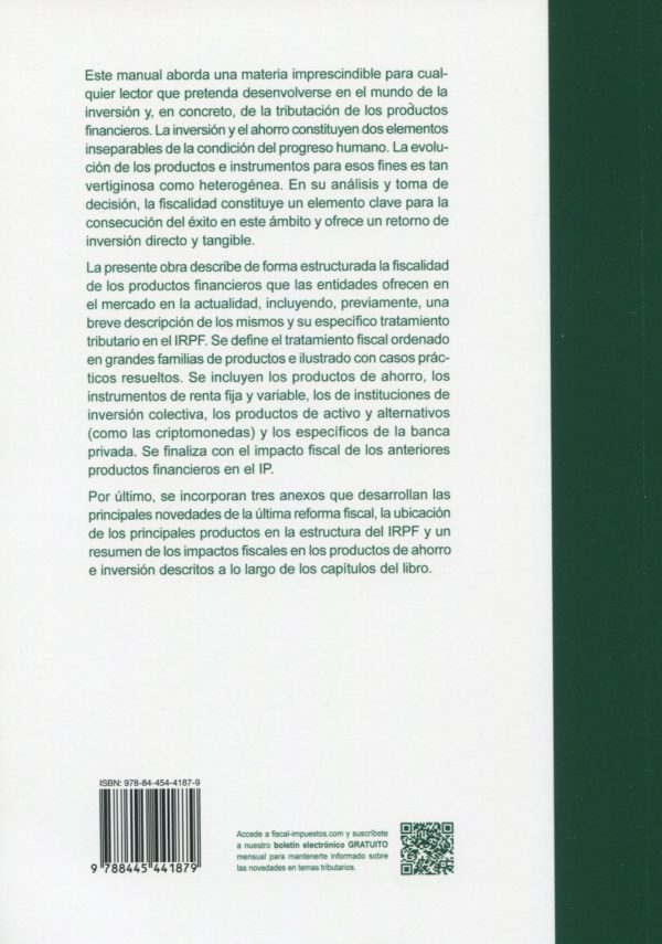 Fiscalidad de los Productos y Servicios Financieros -66875