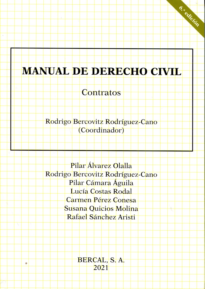 Manual de Derecho Civil. Contratos. Rodrigo Bercovitz -0