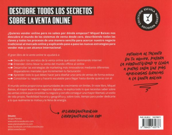 El gran libro de la venta online. Lanzamientos, webinarios, embudos y todo lo que necesitas saber y hacer para maximizar tus ventas online-67986