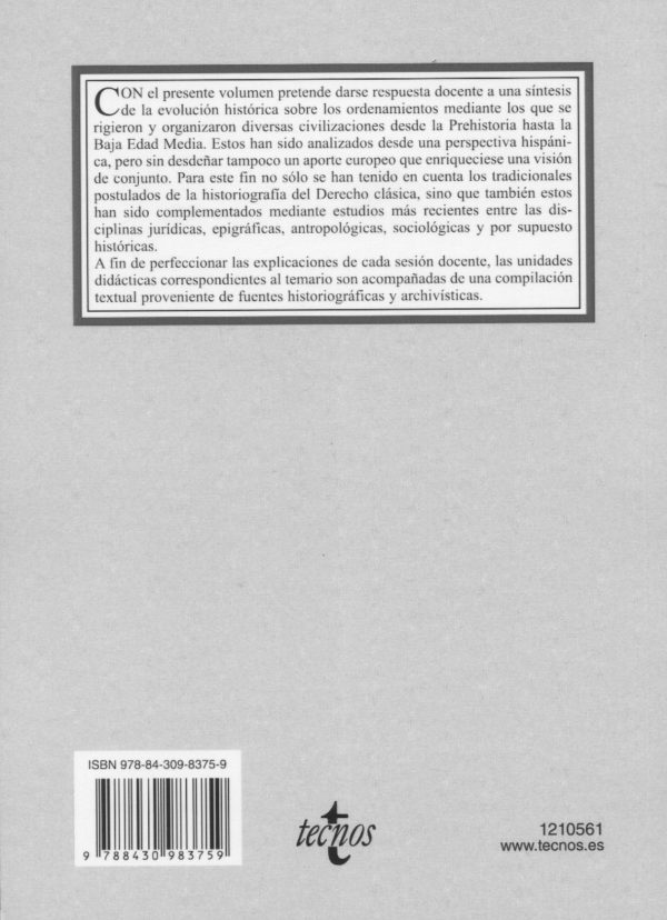 Formación histórica del Derecho. Del primitivismo jurídico al Ius Commune. Fuentes para el estudio-67283