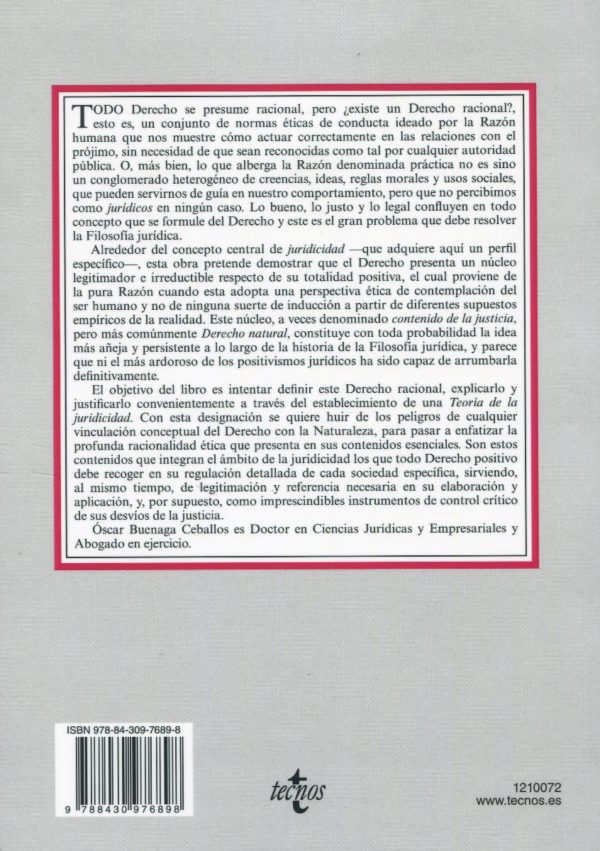 Razón y juridicidad. Una teoría del Derecho Natural -67285