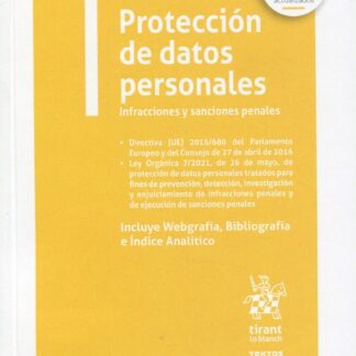 Protección de datos personales 2021. Tirant lo Blanch