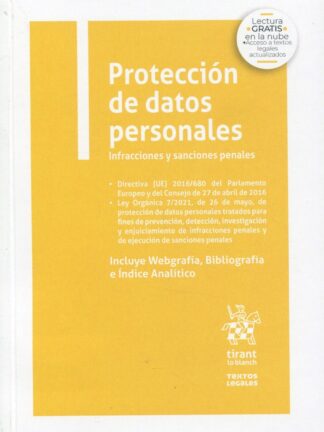 Protección de datos personales 2021. Tirant lo Blanch