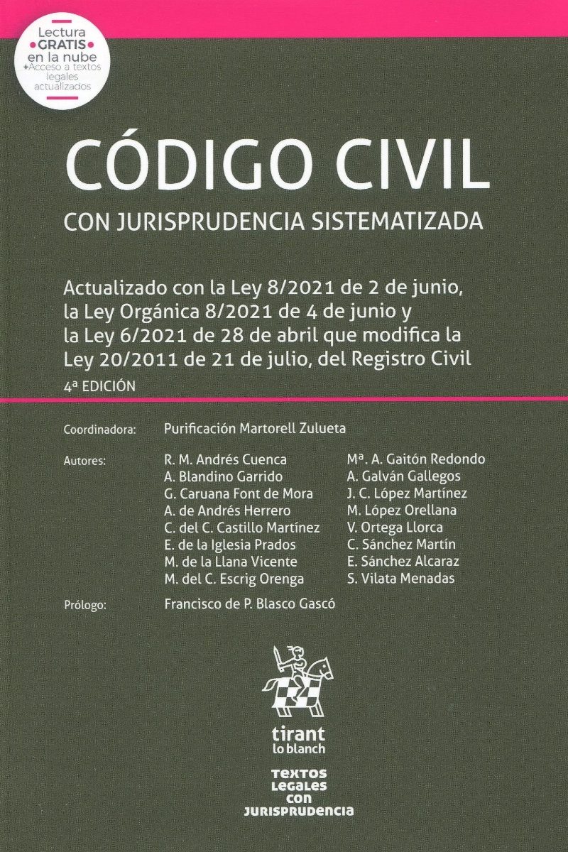 Código civil con jujrisprudencia sistematizada 2021 -0